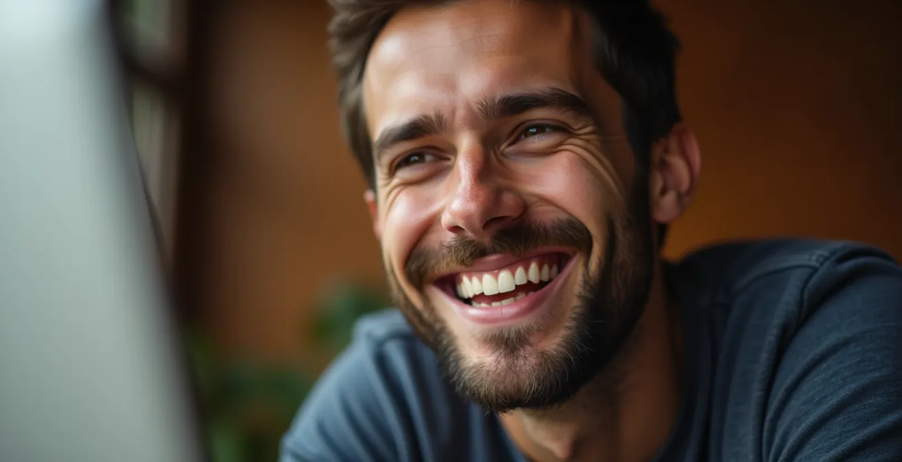 Portrait rapproché d'un collaborateur concentré montrant l'engagement émotionnel